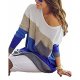 Female fashion shoulder pullover knitted T-shirts