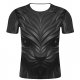Men activities, party casual fashion, exaggerated cotton T-shirt, stripes, 3D, animal print round neck