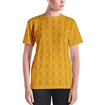 Gold three-dimensional geometric design women's fashion casual wear T-shirts