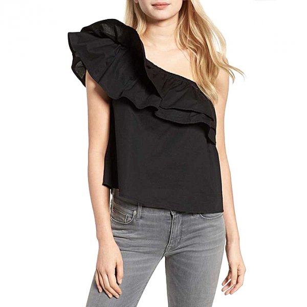 Women Sleeveless Pullover T-Shirt Off-Shoulder Ruffled Shirt Casual