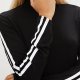 Women Striped Long Sleeve Turtleneck Top