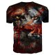 Men go out to relax, daily rock, punk and Gothic big size T-shirt, 3D, graphics, animal print round neck, short sleeves