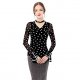 Women's long-sleeved pullover collar flare sleeve V neckline